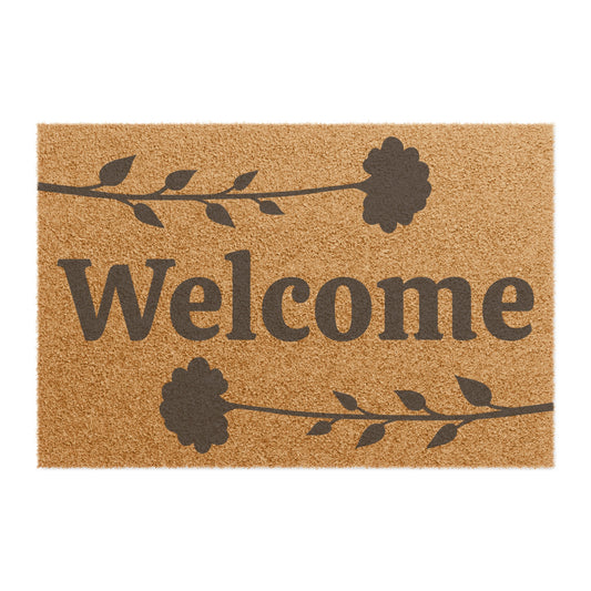 Two Flower Welcome Mat