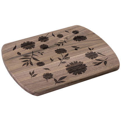 Floral Silhouette Hardwood Cutting Board