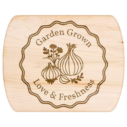 Garden Grown Love & Freshness Hardwood Cutting Board