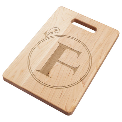 Monogrammed Maple Cutting Board (F)