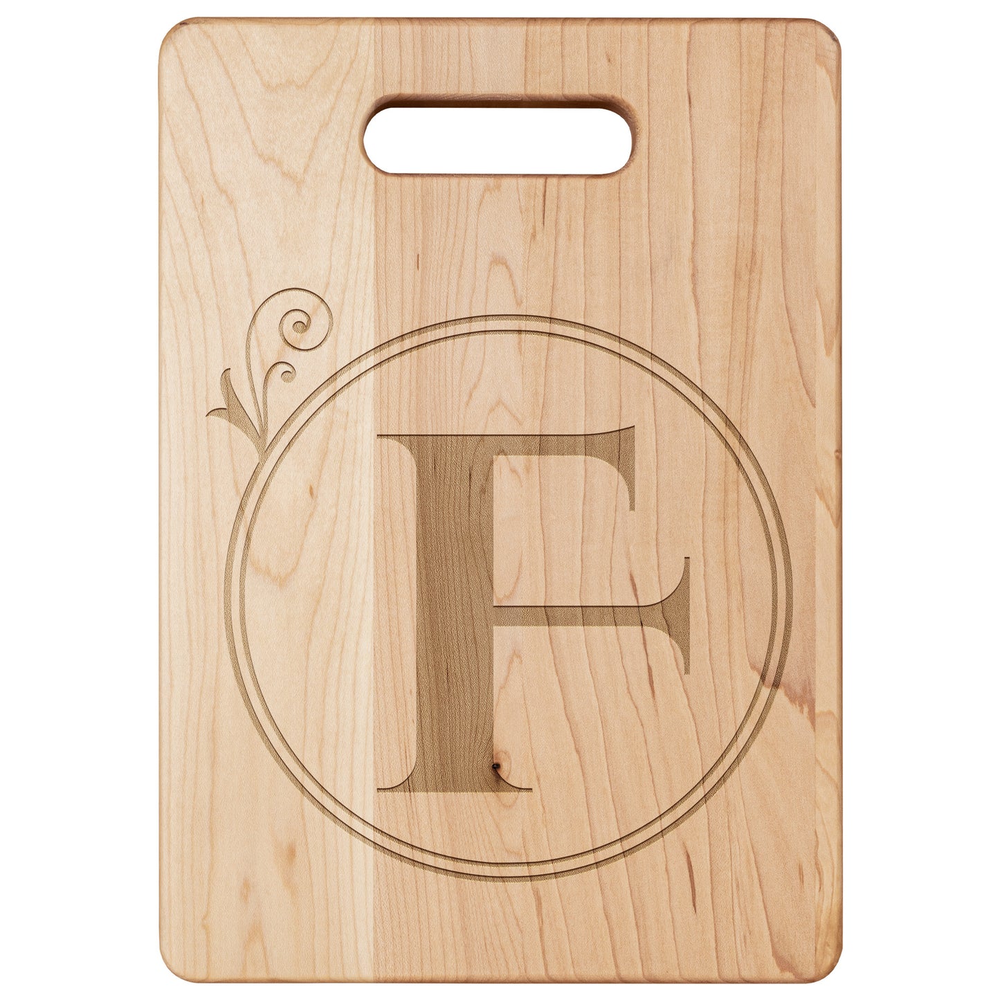 Monogrammed Maple Cutting Board (F)