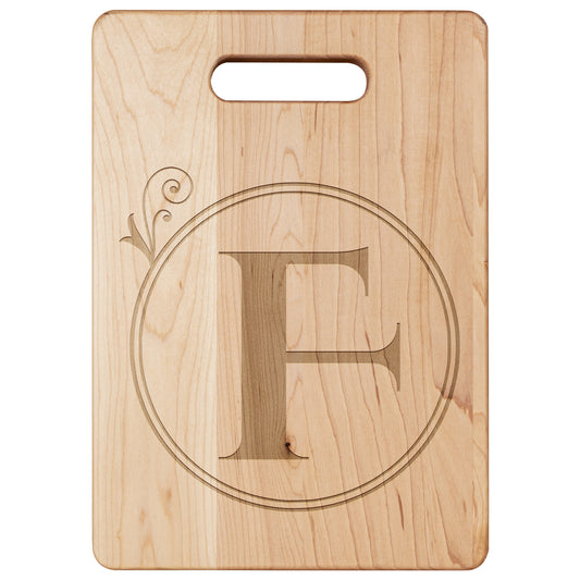 Monogrammed Maple Cutting Board (F)