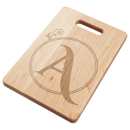 Monogrammed Maple Cutting Board (A)