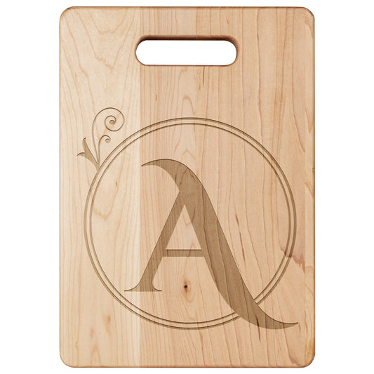 Monogrammed Maple Cutting Board (A)