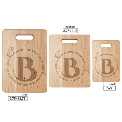 Monogrammed Maple Cutting Board (B)