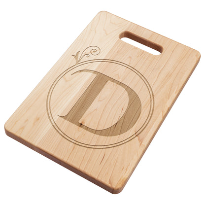 Monogrammed Maple Cutting Board (D)