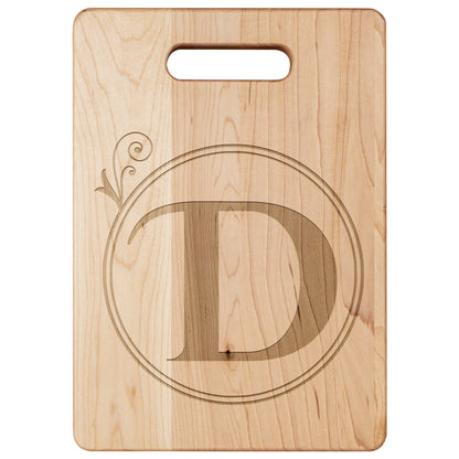 Monogrammed Maple Cutting Board (D)