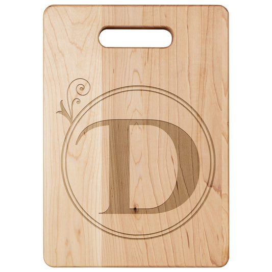 Monogrammed Maple Cutting Board (D)