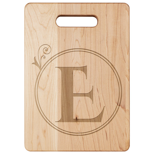 Monogrammed Maple Cutting Board (E)