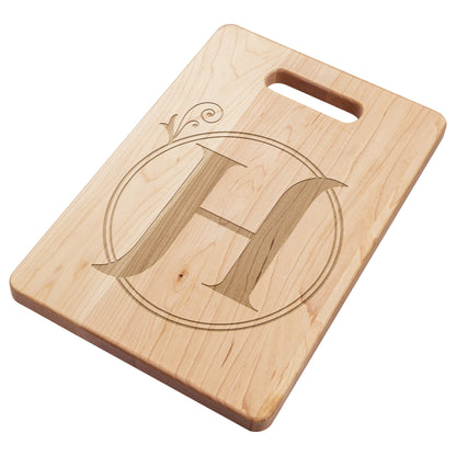 Monogrammed Maple Cutting Board (H)