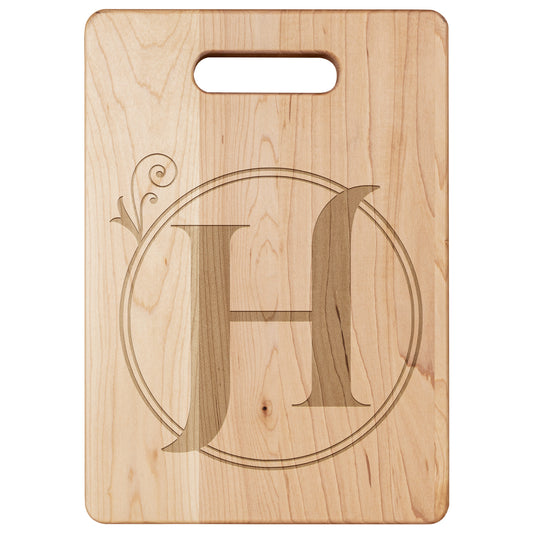 Monogrammed Maple Cutting Board (H)