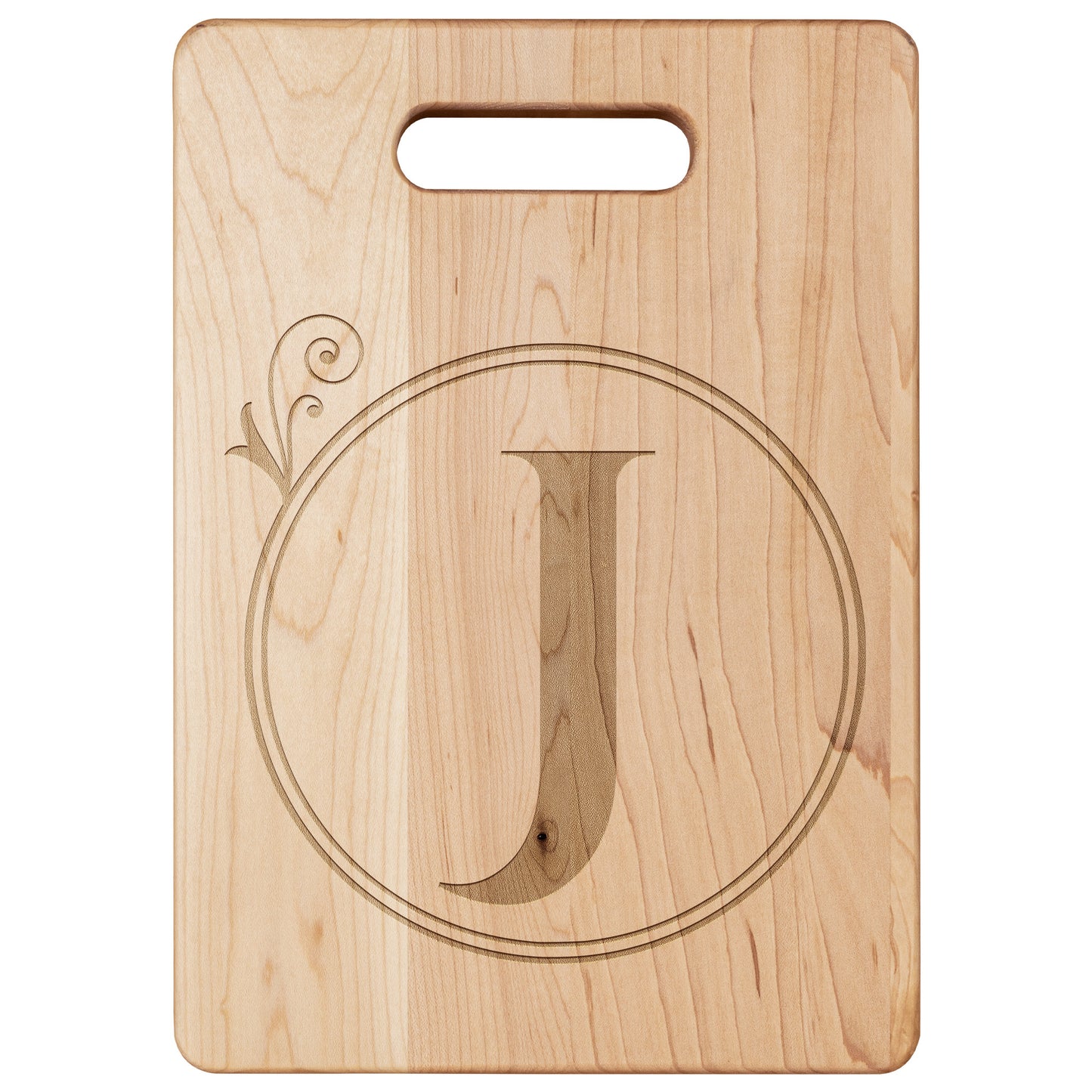 Monogrammed Maple Cutting Board (J)