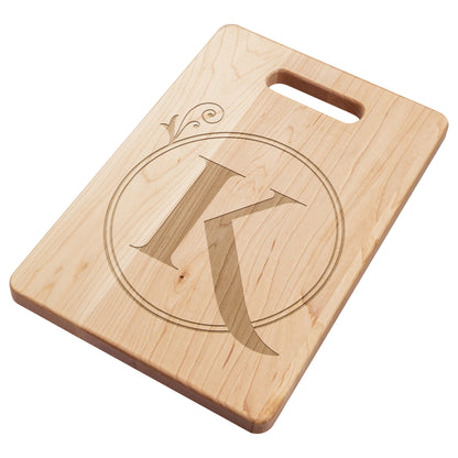 Monogrammed Maple Cutting Board (K)