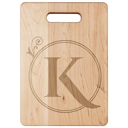 Monogrammed Maple Cutting Board (K)