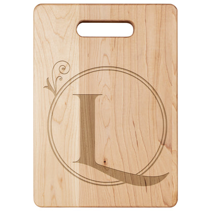 Monogrammed Maple Cutting Board (L)