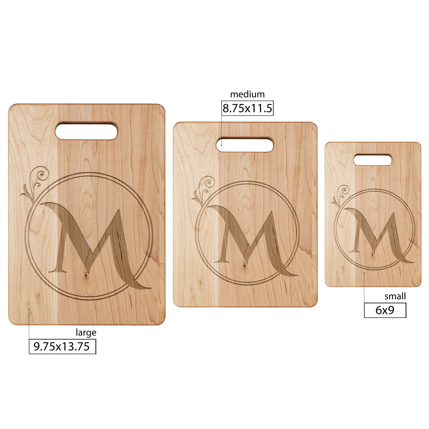 Monogrammed Maple Cutting Board (M)