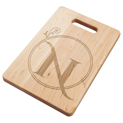 Monogrammed Maple Cutting Board (N)