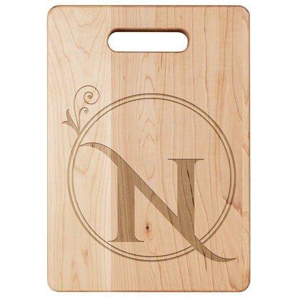 Monogrammed Maple Cutting Board (N)