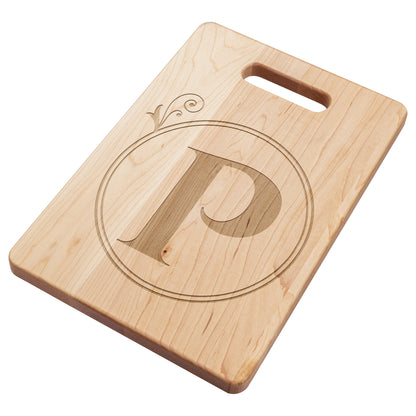 Monogrammed Maple Cutting Board (P)