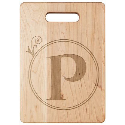 Monogrammed Maple Cutting Board (P)