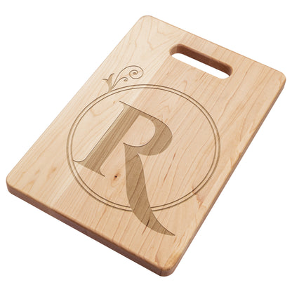 Monogrammed Maple Cutting Board (R)