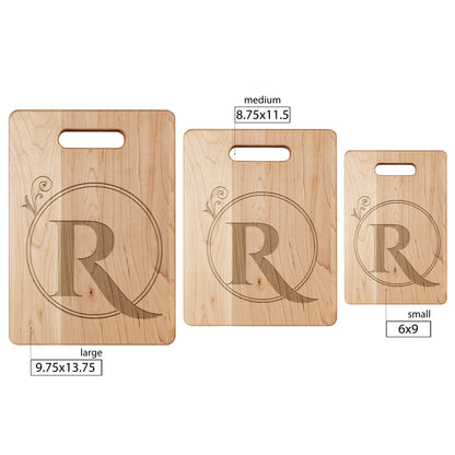 Monogrammed Maple Cutting Board (R)