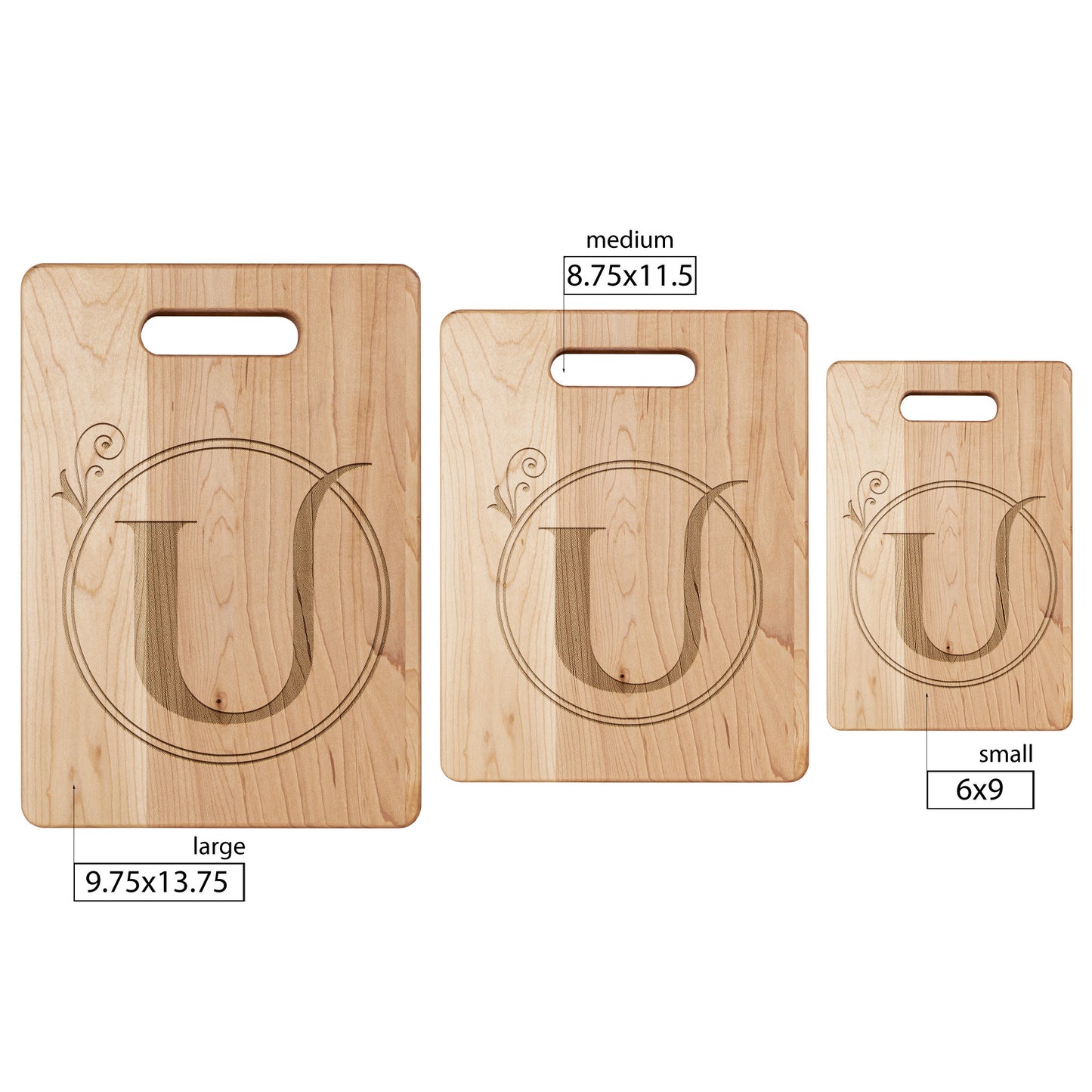 Monogrammed Maple Cutting Board (U)