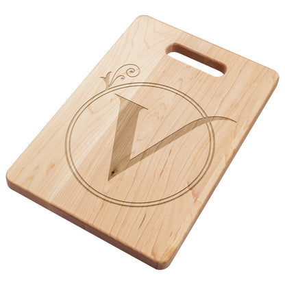 Monogrammed Maple Cutting Board (V)