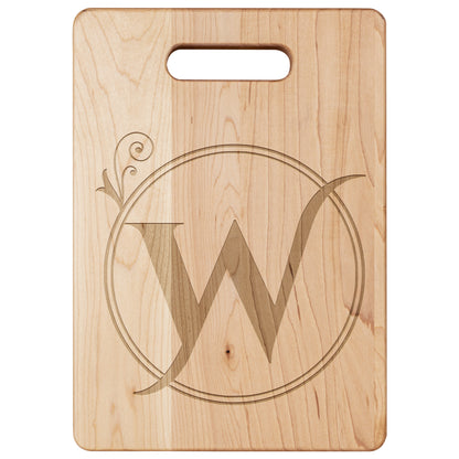 Monogrammed Maple Cutting Board (W)