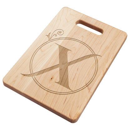 Monogrammed Maple Cutting Board (X)