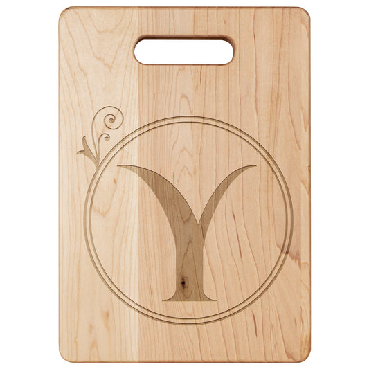 Monogrammed Maple Cutting Board (Y)