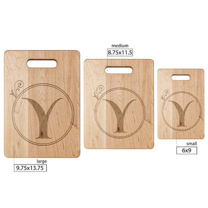 Monogrammed Maple Cutting Board (Y)