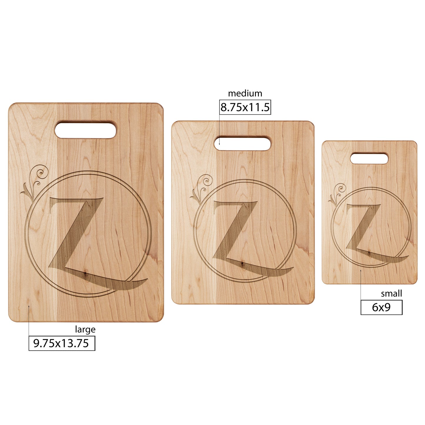 Monogrammed Maple Cutting Board (Z)