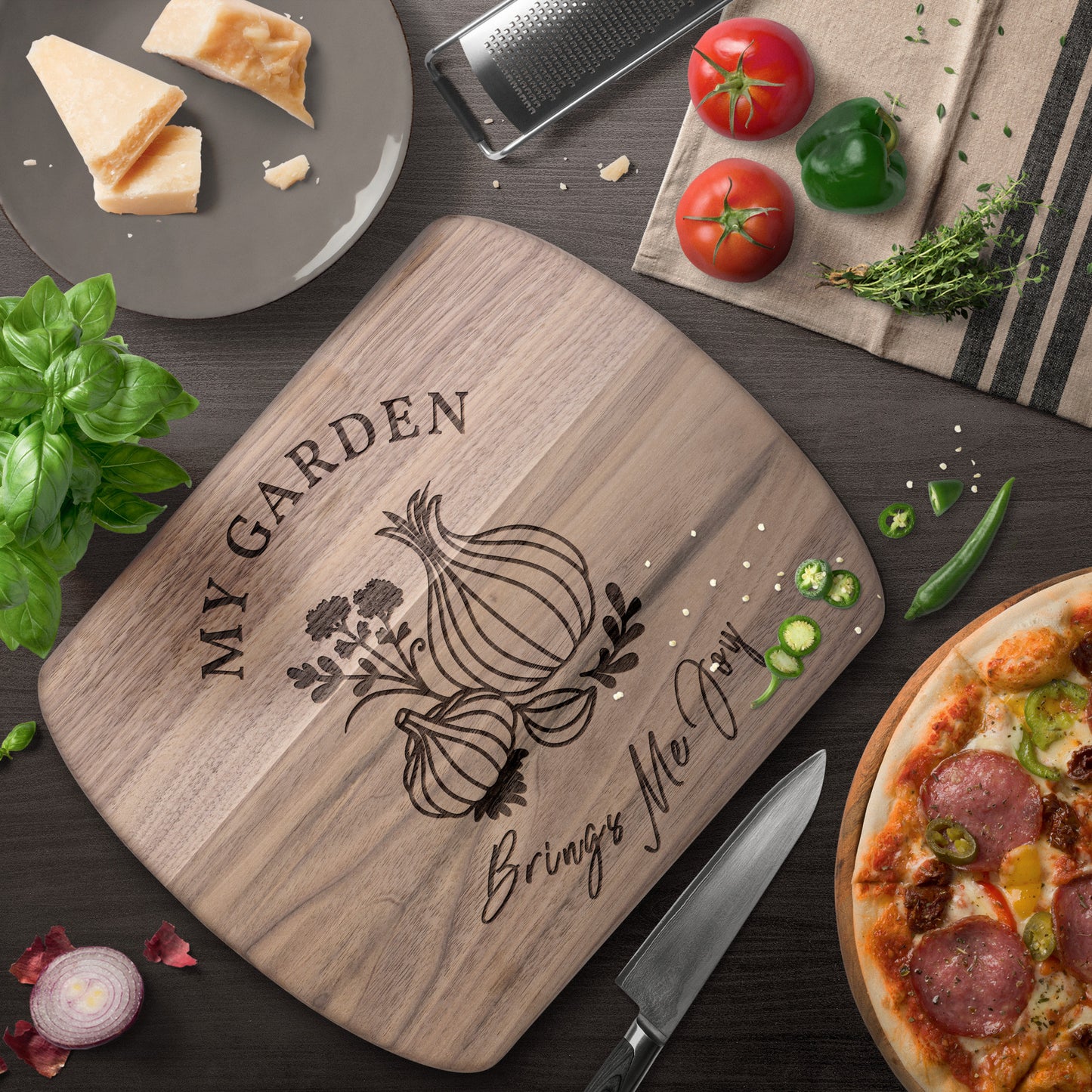 My Garden Brings Me Joy - Hardwood Cutting Board