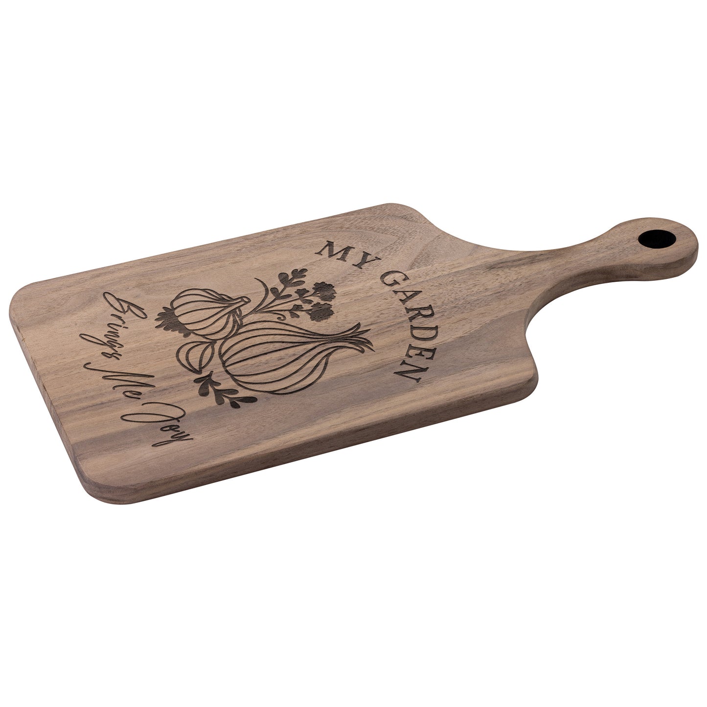 My Garden Brings Me Joy - Hardwood Paddle Cutting Board