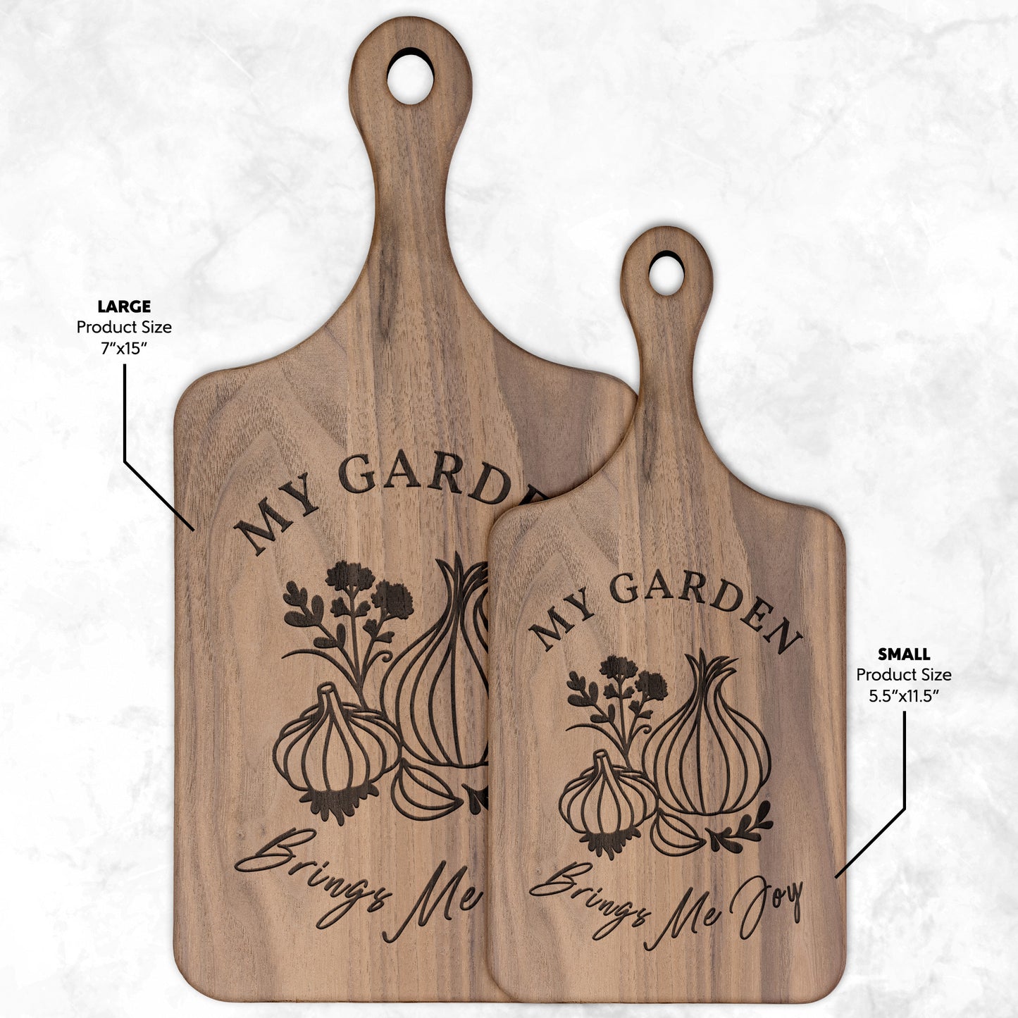 My Garden Brings Me Joy - Hardwood Paddle Cutting Board