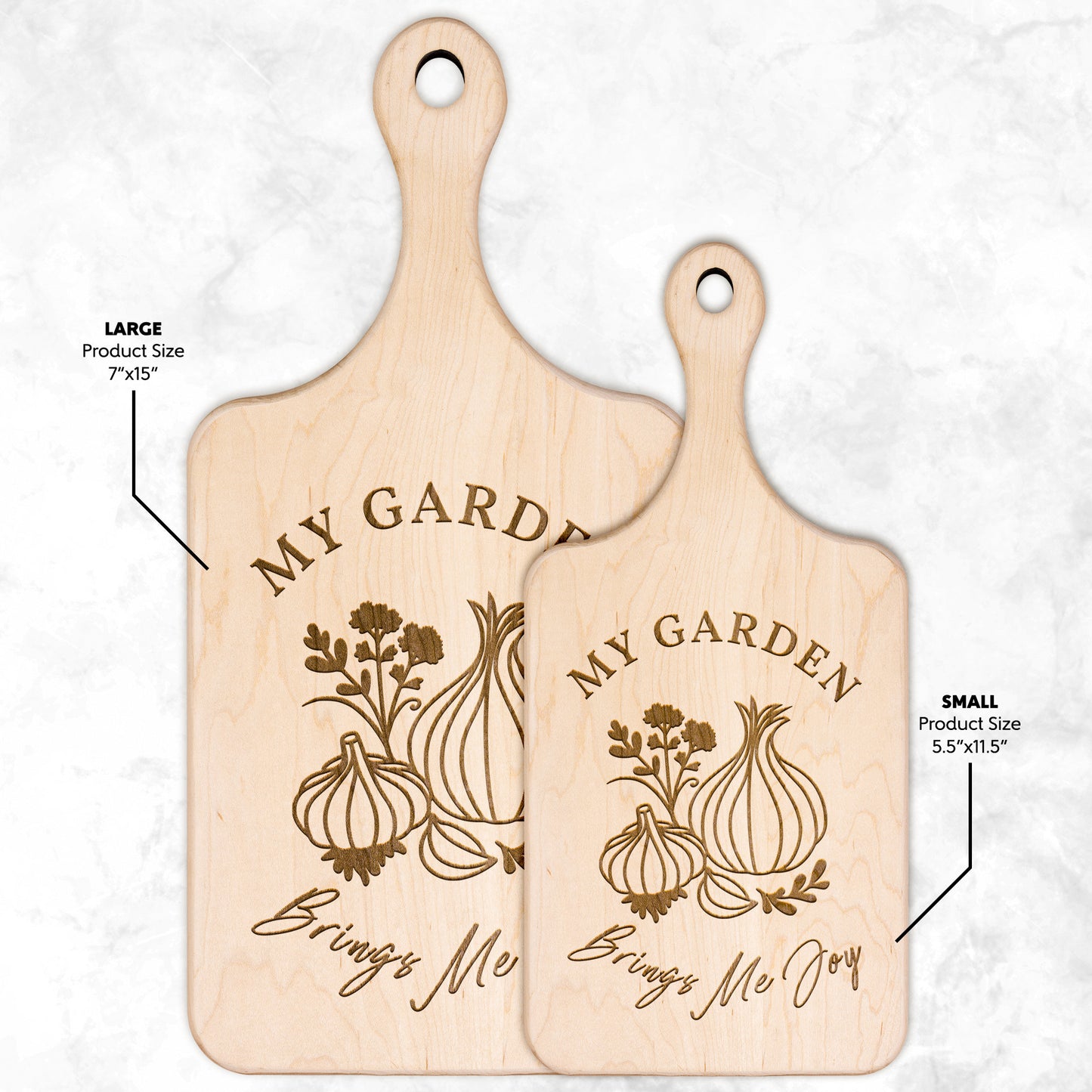 My Garden Brings Me Joy - Hardwood Paddle Cutting Board